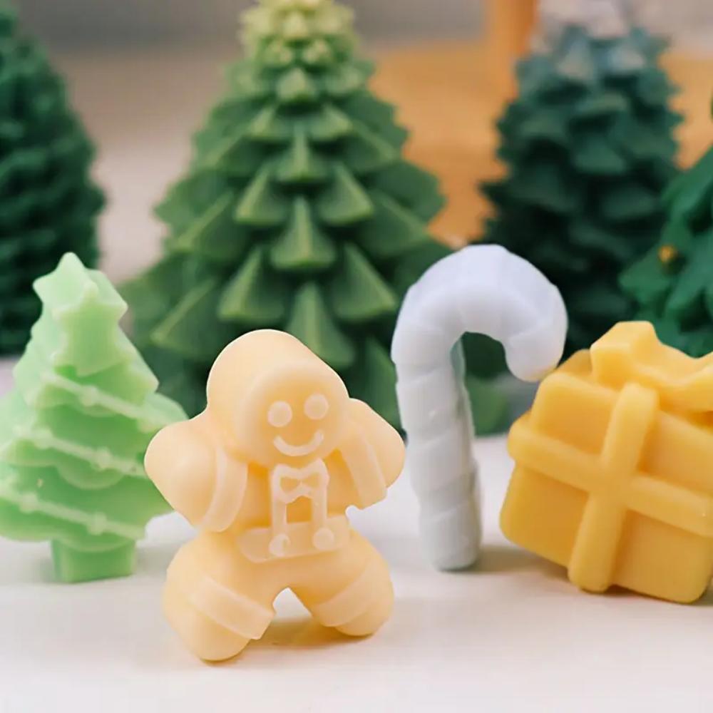 Christmas Silicone Chocolate Molds, Candy Baking Molds, 3D Snowflake Candy Canes, Snowmen, Christmas Trees, Gingerbread Men, San