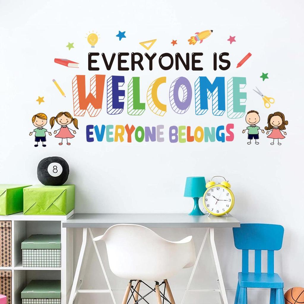 Chuanhao Motivational English Phrase Wall Stickers for Kids' Rooms and Classrooms