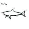 Non-fading Car Sticker Zinc Alloy Shark 3D Hollow Out Animal Decal for Vehicle Side Creative Badge Motorcycle Electric Vehicles Long-lasting