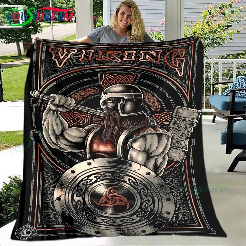 Nordische Wikinger-Mythologie Weiche Decke Sport Wohnzimmer Schlafzimmer Sofa Bett Decke Geburtstagsgeschenk Reise Büro Mittagspause Decke