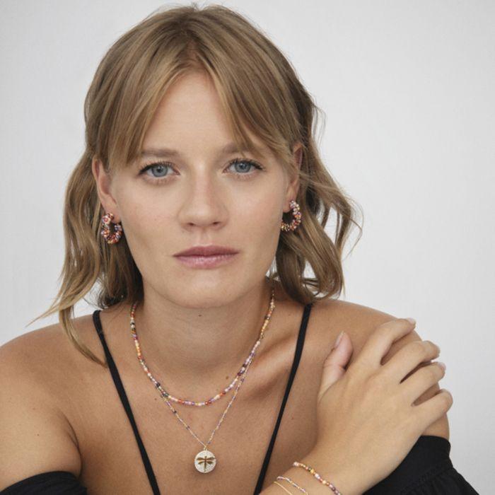 Boucles D'oreilles - Luxenter - Salblai - Argent 925 - Or Jaune 18K - Cristaux Multicolores