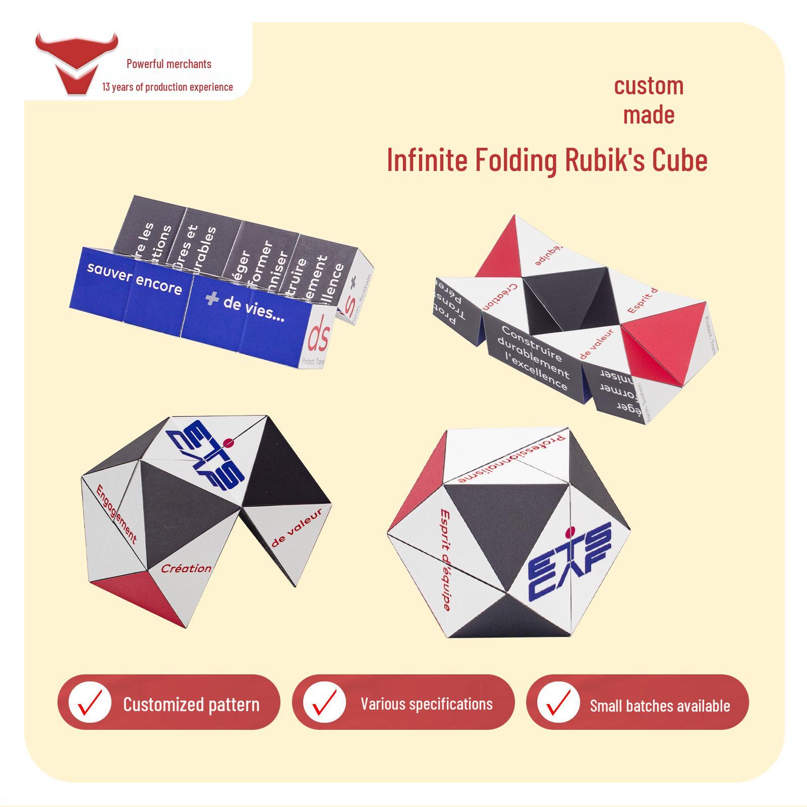 5cm Rhombus 3D Geometric Rubik s Cube with Custom Logo Design China Size