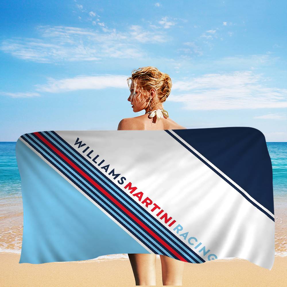 Popular M-Martini Racing Logo Microfiber Beach Towel Absorbent Quick Dry Soft Yoga Swimming Resort Mountain Climbing Towel W40*H60(CM)