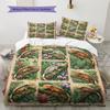 Retro Ölgemälde Tiere Muster Bettwäsche, Steppbett Set Bettbezug Kissenbezug Zuhause Geburtstagsgeschenk (1 Bettbezug + 2 Kissenbezüge, ohne Füllung)