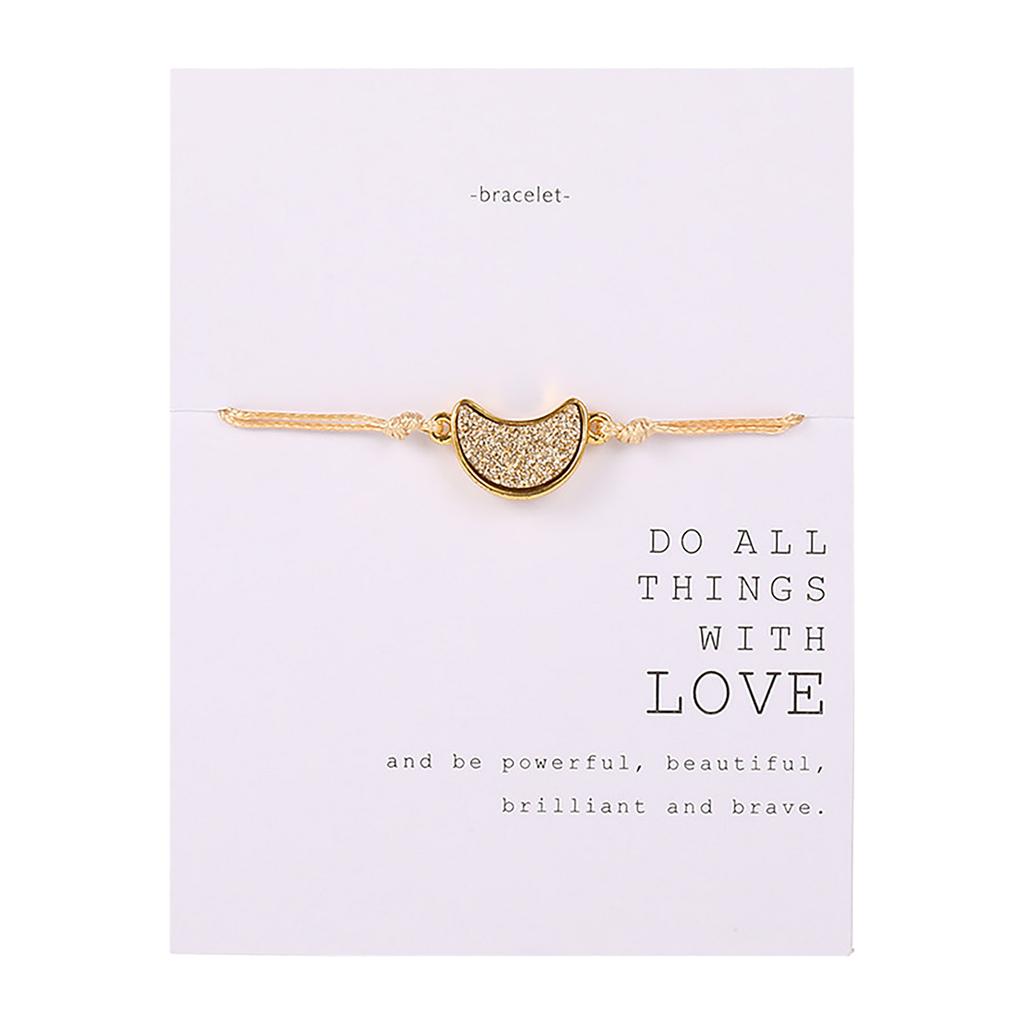 Personalized Creative Rope Bracelet Hand-woven Color Moon Resin Bracelet