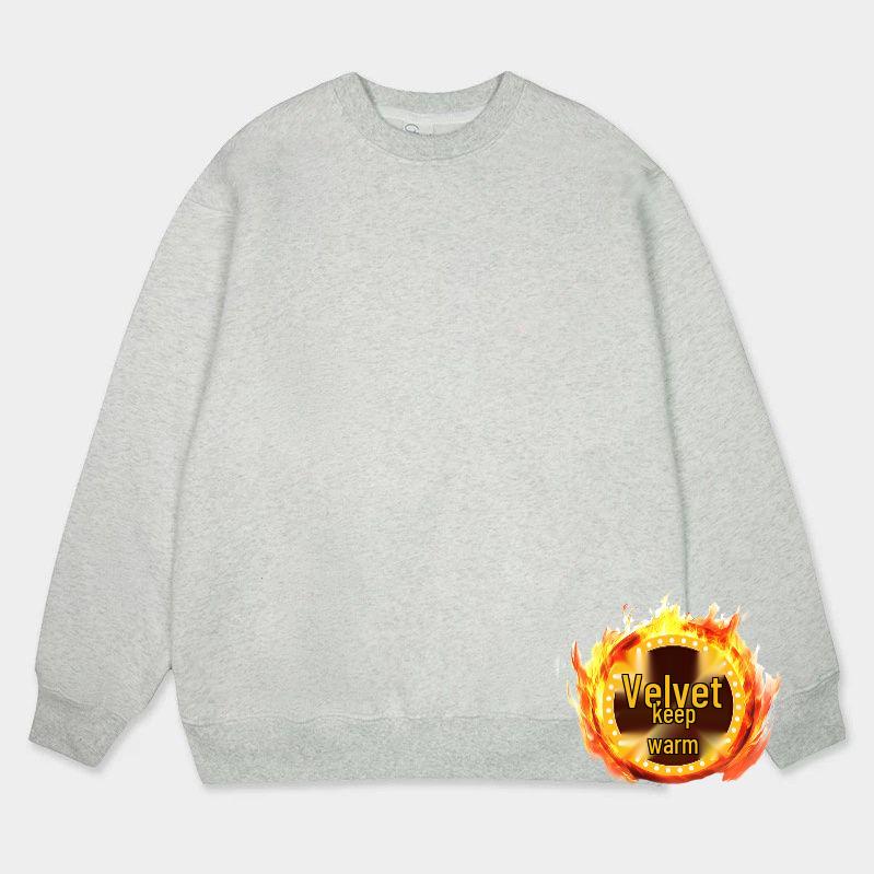 Heavyweight Cotton Crewneck Sweatshirt with Logo for Autumn/Winter Corporate Events and Class Uniforms.