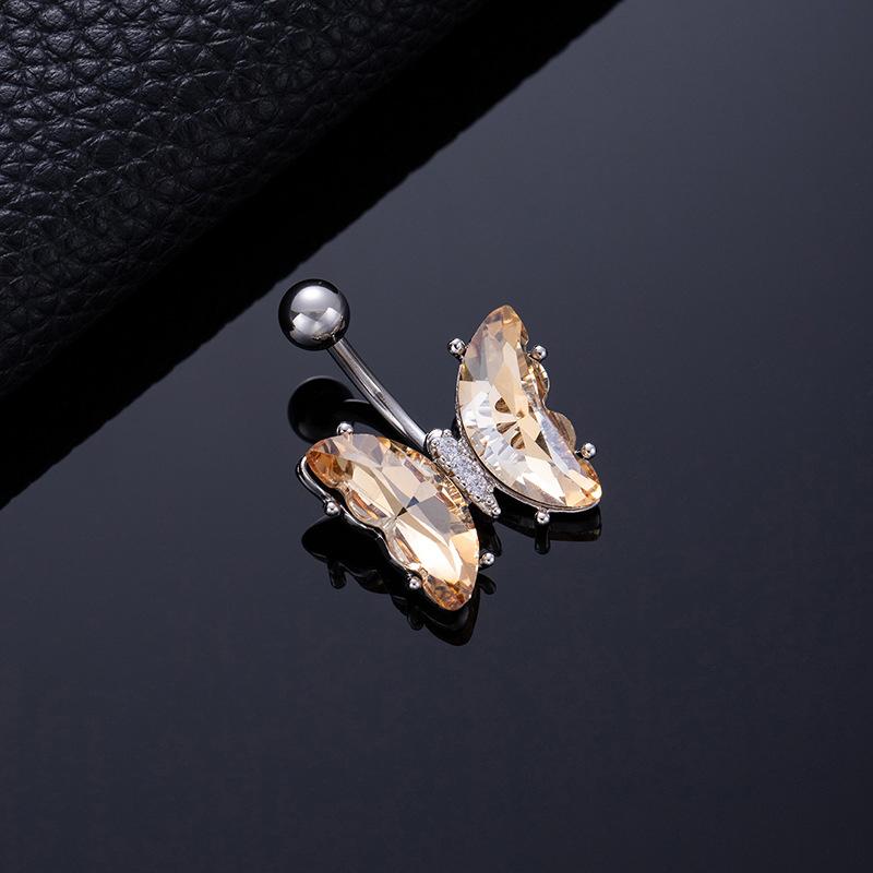 Stainless Steel Butterfly Belly Button Ring Navel Piercing Ring For Women Girls Sexy Belly Piercing Ring Body Jewelry