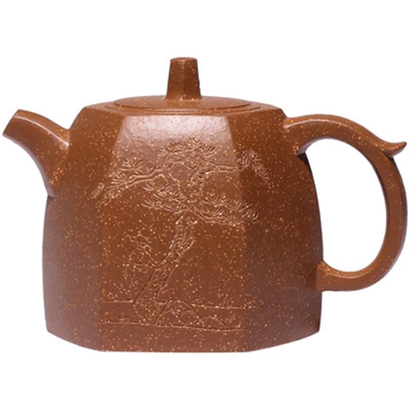 260ml pure handmade Chinese Yixing kettle six parts Qin Quan Pot purple clay tea set travel kettle tea set tea maker | kettles