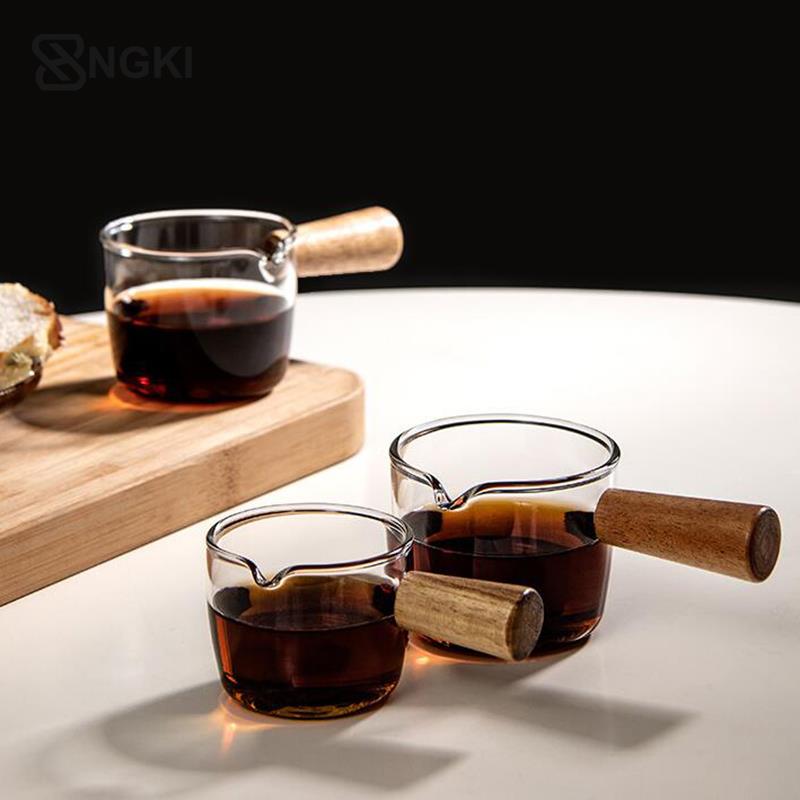 Multi-functional Taste Dish Coffee Mini Milk Cup Hand-draw Sauce Dish With Handle Glass Sauce Vinegar Snack Plate Tableware