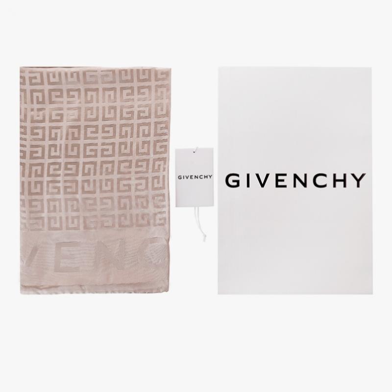 Givenchy Monogramm Glänzender Jacquard Seidenstola Schal Bg00dkg03f 271 Gw7020 J5772 7