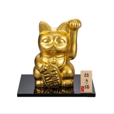 Washi Inviting Lucky Left [Hakuichi Wrapping] Maneki-neko (Large, Hand)