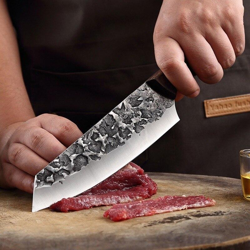Japanese Chef Knife Forged Stainless Steel Kitchen Knives Fish Sashimi Knife Butcher Knife Meat Slicing Cleaver