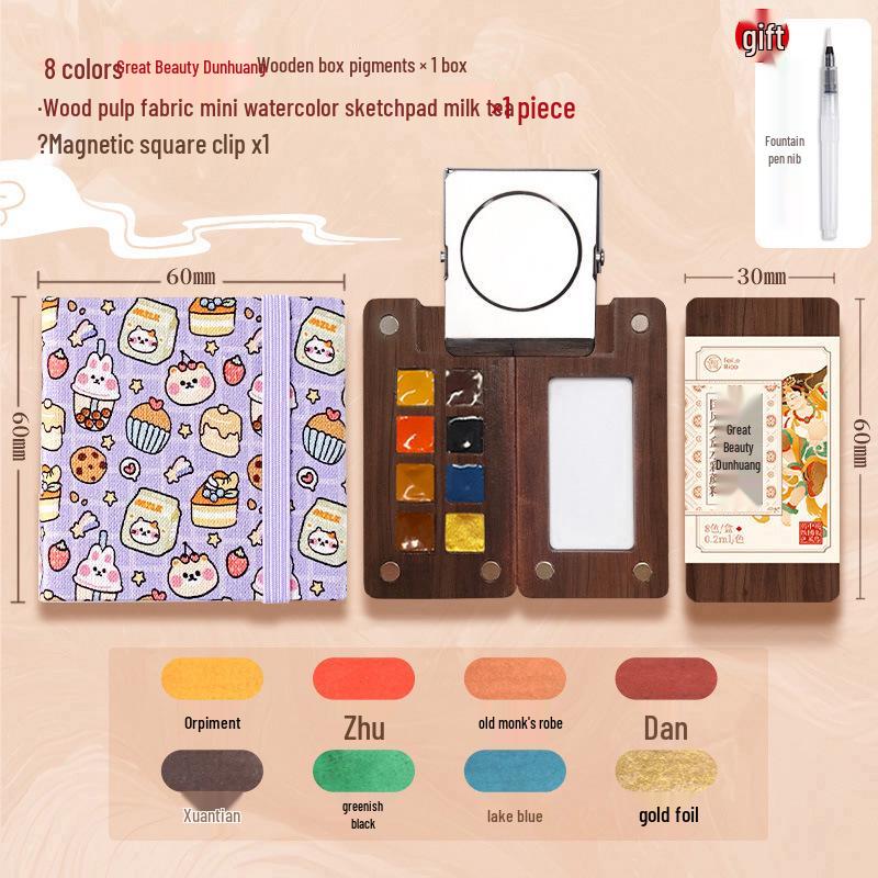 Feile Mini Travel Watercolor Set - Portable Solid Palette for Bird Painting