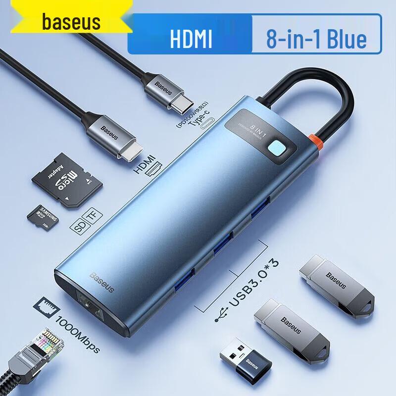 Baseus Type-C 8-in-1 Multi-Port Hub