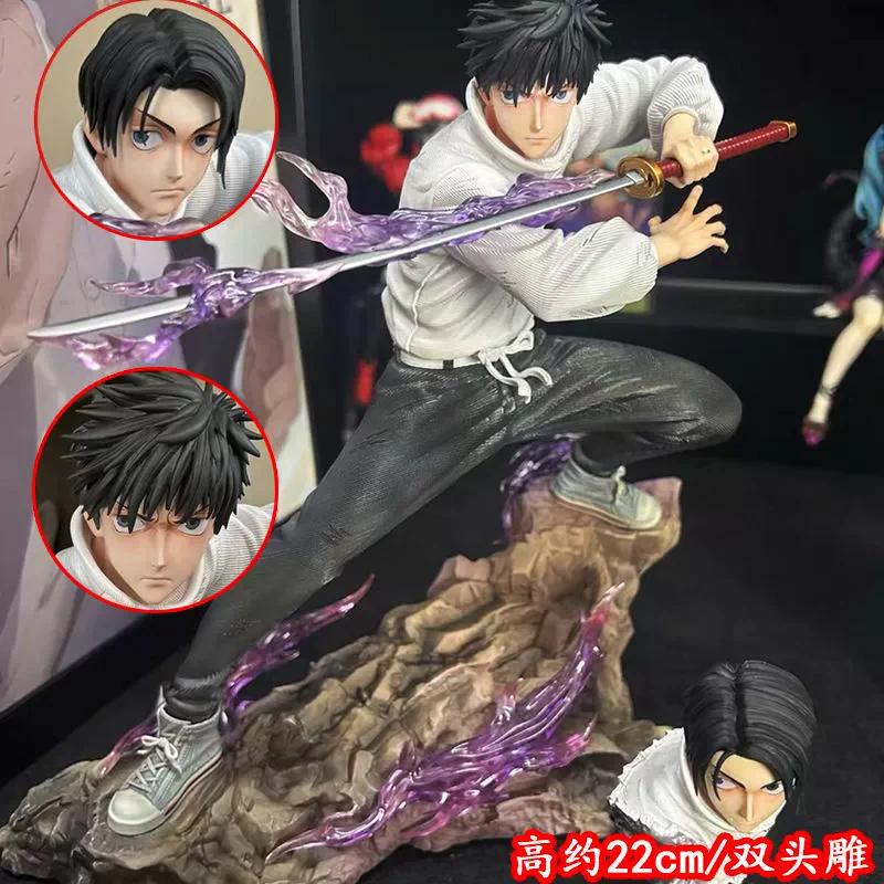 Jujutsu Kaisen Yuta Okkotsu Gk Figure Dual Head Sculpture Battle State Pvc Anime Statue 21Cm Collectible Ornament Anime Fan Gift