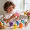 Easter Soft Bunny Squeeze Ball Stress Relief Fidget Toy Kids Birthday Party Favors Easter Party Egg Basket Fillers Boy Girl Gift