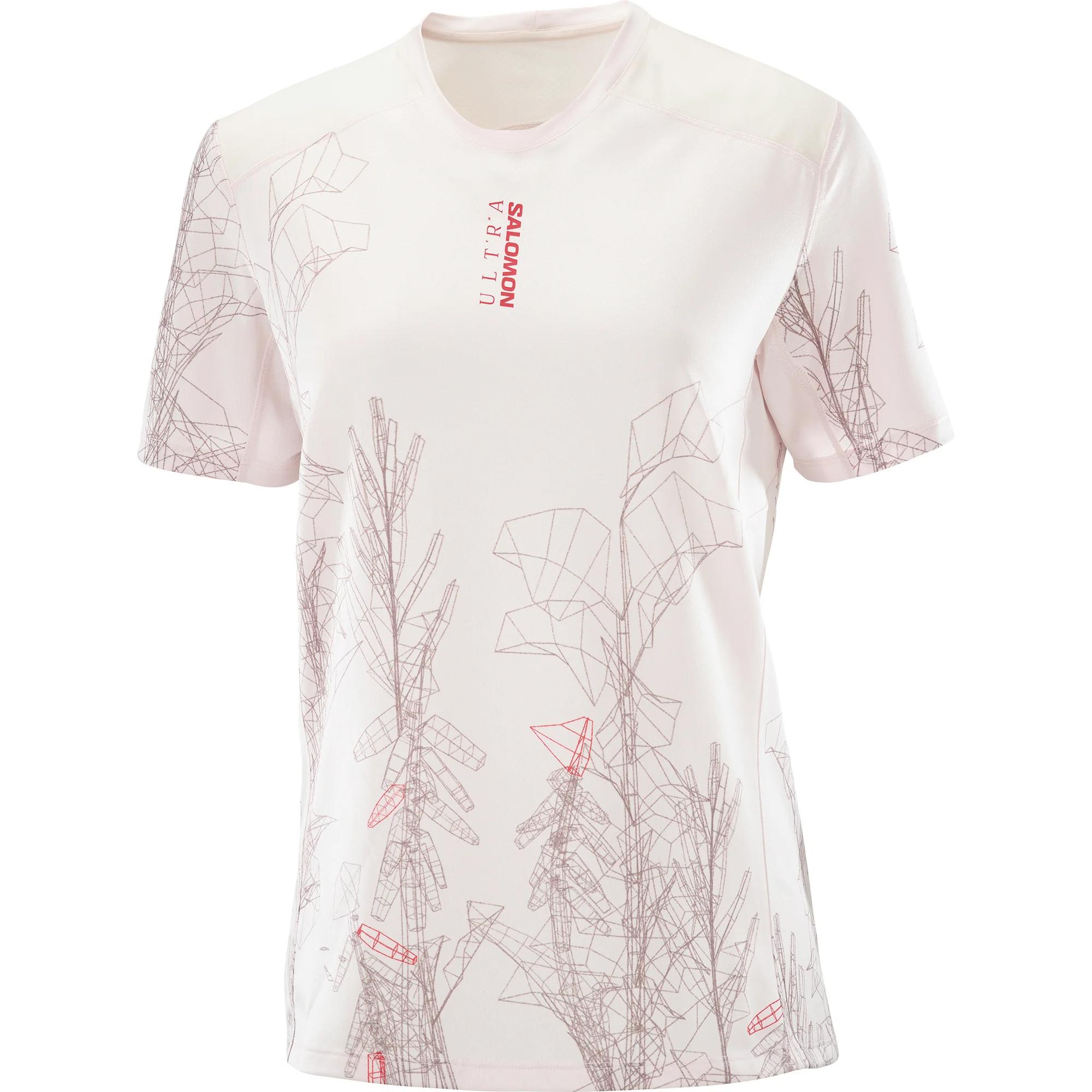 

Salomon S/Lab Ultra Print Breathable Moisture-Wicking Slim Fit Quick-Dry Temperature Control Short Sleeve Running T-Shirt Women tops C28531 XS