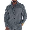 Spring and Autumn New Men's Shirt High Quality Corduroy Leisure Multi-pocket Solid Color Cargo Shirt Cardigan Men's Clothing