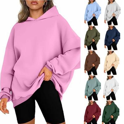 Dames Pullover met Capuchon Oversized Losse Casual Fleece Sweatshirt
