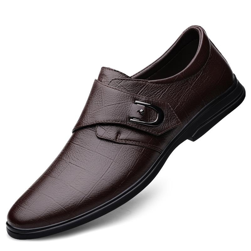 

Модные мужские туфли-монки с ремешком из натуральной кожи, мужские свадебные туфли, новое поступление 2024 года, роскошная деловая обувь, мужские туфли без застежек 44 темно-коричневого