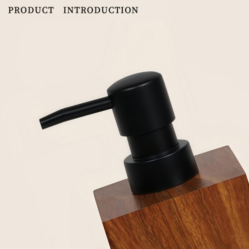 Elegant Wood Texture Resin Lotion Dispenser With Foam Pump For Shampoo Body Wash Hotel Homes Bathroom Essential