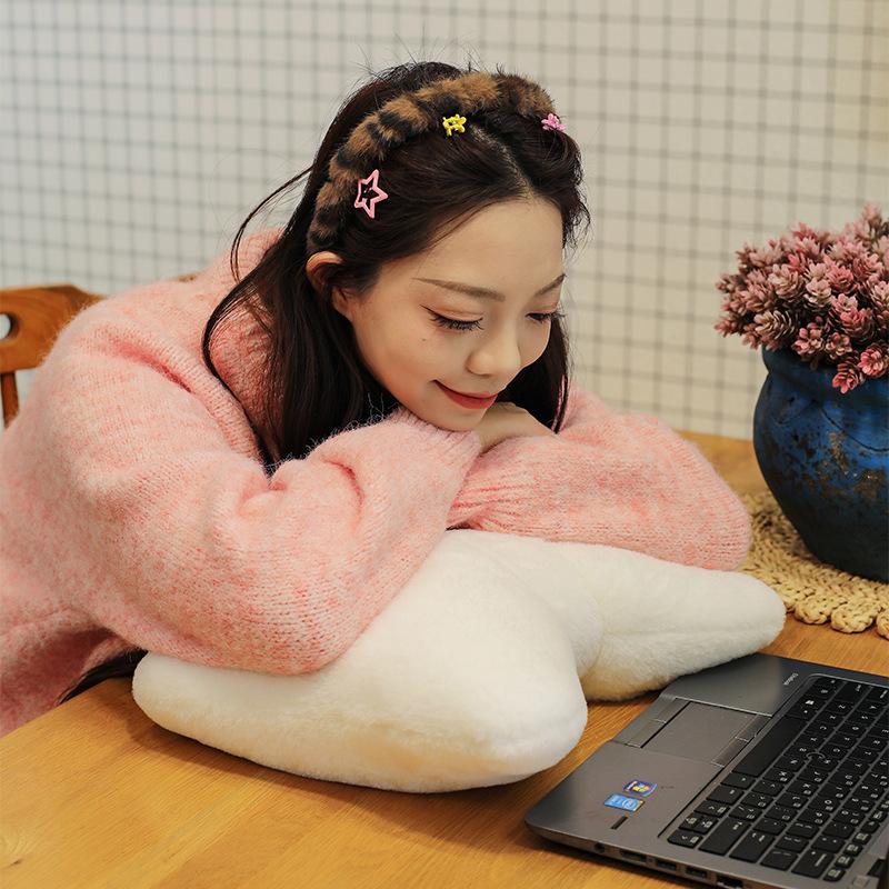 Solid Color Bow Throw Pillow Cushion Chair Car Pillow Head Girl Heart Valentine's Day Gift Exchange