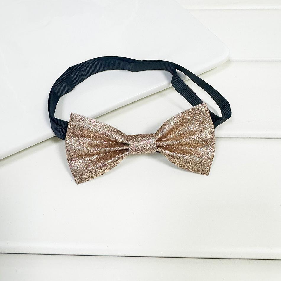 New Children's PU Glitter Show Dress Decorative Bow Boys Blue Bow Tie Student Show Bow