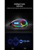 K18 Bluetooth Motorcycle Helmet Headset with LCD Screen, FM Radio, EQ Sound Settings, and Power Display.