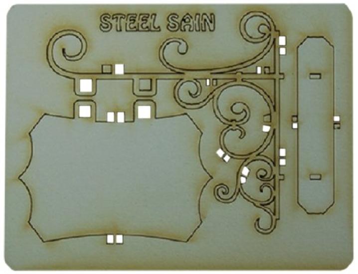 

Kobaani Model Studio Scale Wrought Iron Furniture Iron Sign Corner Assembly Kit 1/12 IF-007 бежевий
