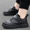 Black Kids Shoes Sports Running Casual Walking Student Fashion New Leather Children's Sneakers Breathable Soft Child Outdoor