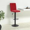 Day and Night - Day and Night Wine Red Velvet Kitchen Stool