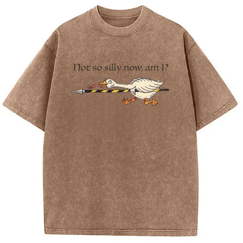 

Summer Fashion Washed Acid Tees Korean Style Short Sleeve O-neck Goose Printed Funny T-shirts Men s Holiday Chic Tops 3XL