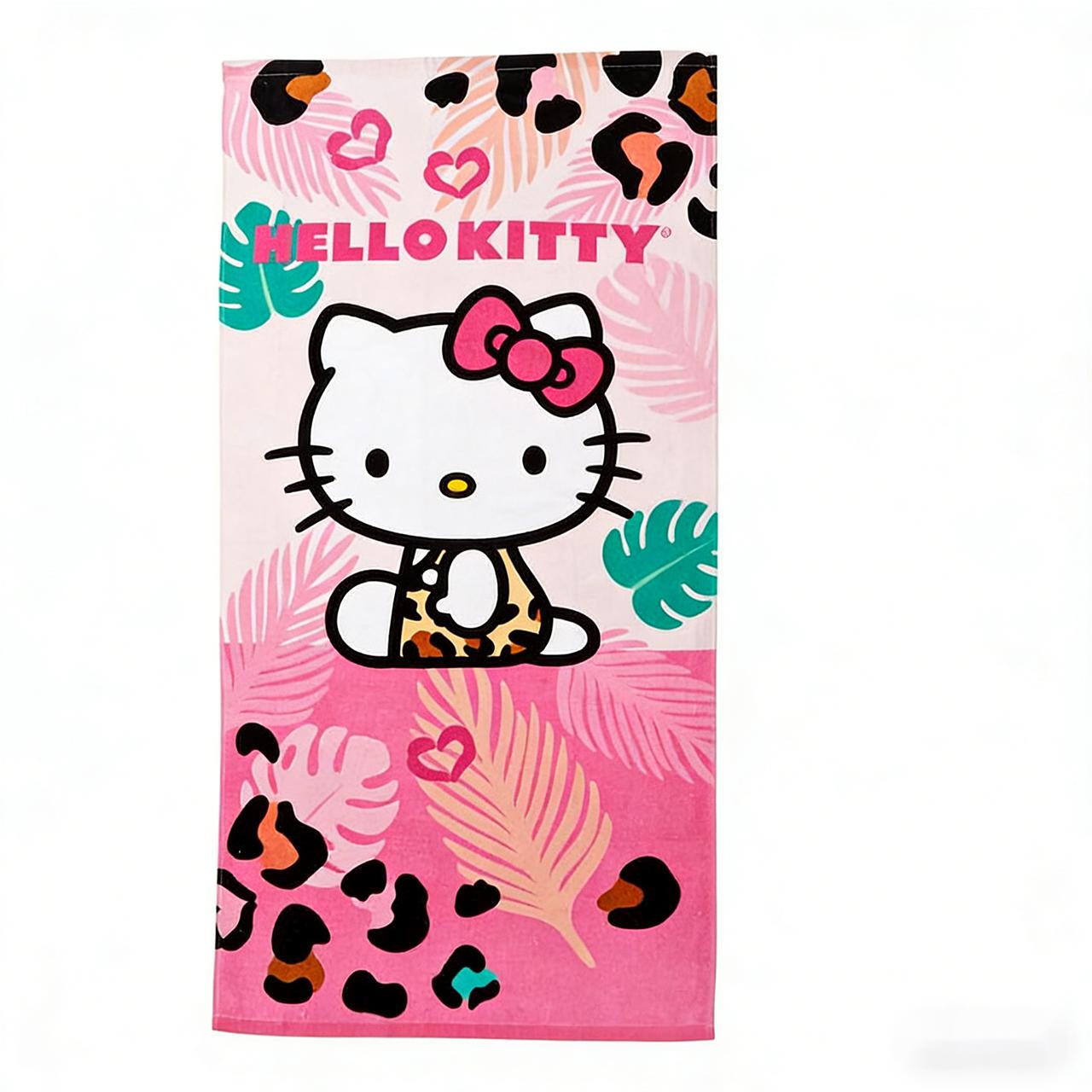 Hello Kitty Kids Printed Cotton Towel | Soft Absorbent Terry Cloth for Bath, Pool & Beach W30*H60(CM)