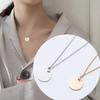 European & American Simple Round Pendant Chain Necklace – Elegant & Versatile Accessory