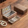 Portable Jewelry Storage Box Sturdy Wood Organizers with Soft Lining Accessory for Home Organization and Travel Use