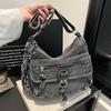 Retro Denim Tote Bag Women's Casual Shoulder Bag