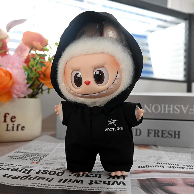 Labubu Clothing, Labubu Hoodie, Suitable for 17CM Dolls, Labubu Pendant Decoration, Casual Set, Doll Pendant Clothes