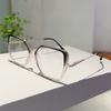 Fashion Oversize Black Frame Women Ins Brand Design Retro Metal Glasses Blue Light Blocking New Stylish Decor Eyewear