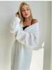 Women's Fluffy White Imitation Mink Knit Cardigan Jacket for Autumn/Winter