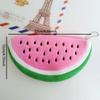 Watermelon Pencil Case Cute Fruit Kawaii Plush Large Capacity Pencil Bag Cosmetics Case For Kids Gift School Suppli Stationery
