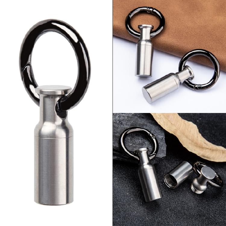 Unique Keychain Pill-Holder Container Stainless Steel Pill-Box Pill-Case Outdoor