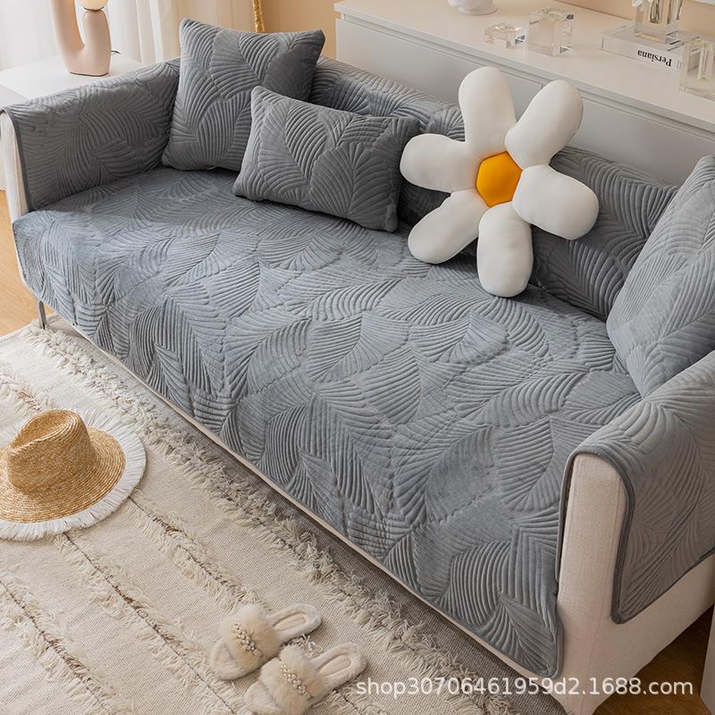 Nordic Simple Pure Cotton Sofa Cushion, Universal Cushion For All Seasons, Non-Slip, High-End Sofa Cover, Towel Cover Cloth, Seat Cushion For Winter