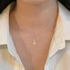 Flash Diamond Double Butterfly Necklace Women'S Light Luxury Niche Versatile High Sense Chinese Style Exquisite Zircon Collarbone Chain Jewelry Tide Q