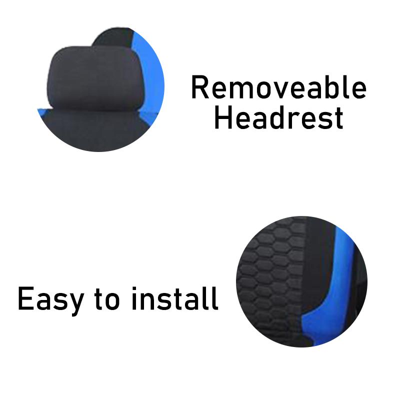 AUTOPLUS Blue Universal Seat Car Cover Black Diamond Fabric Lattice Car Accessories Interior Fit Most Car SUV Van Seat