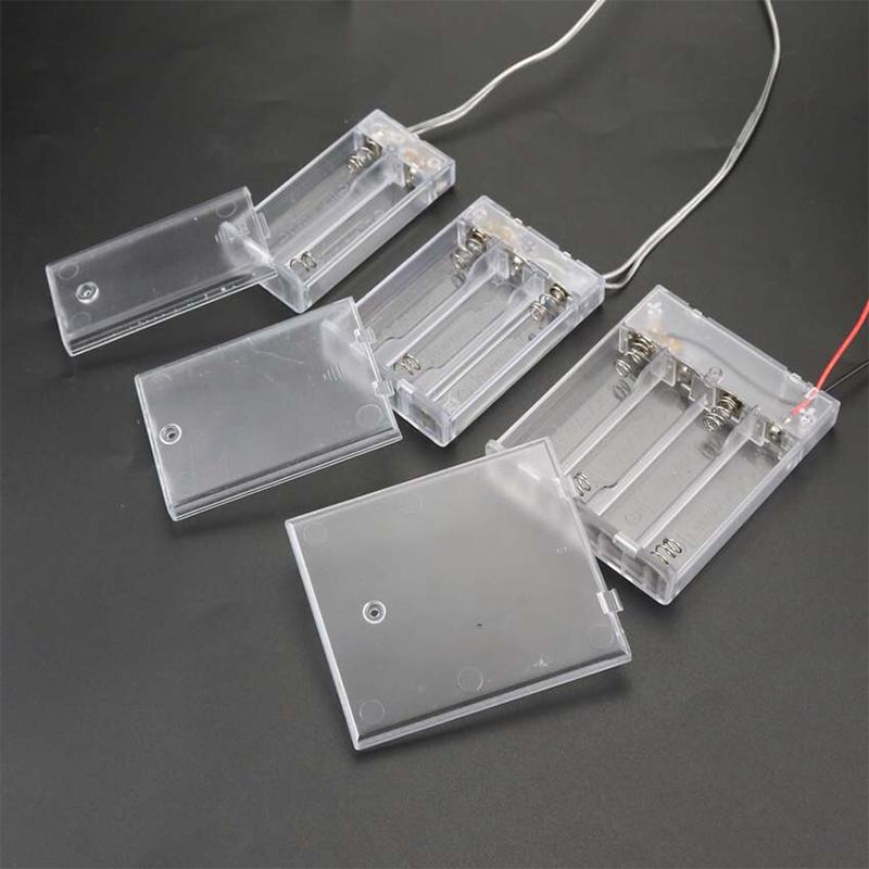 Aa Power Battery Storage Case Box Holder 2 3 Slots Aa Battery Socket With Wire