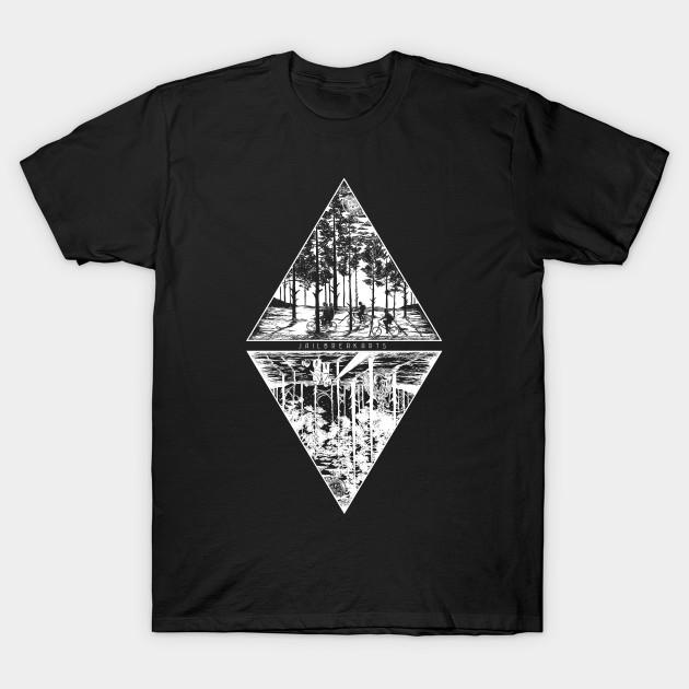 Men Black Print T-shirt The Upside Down (Black Shirt) No-Cut Transfer Paper Print Cotton Tshirt M чёрный