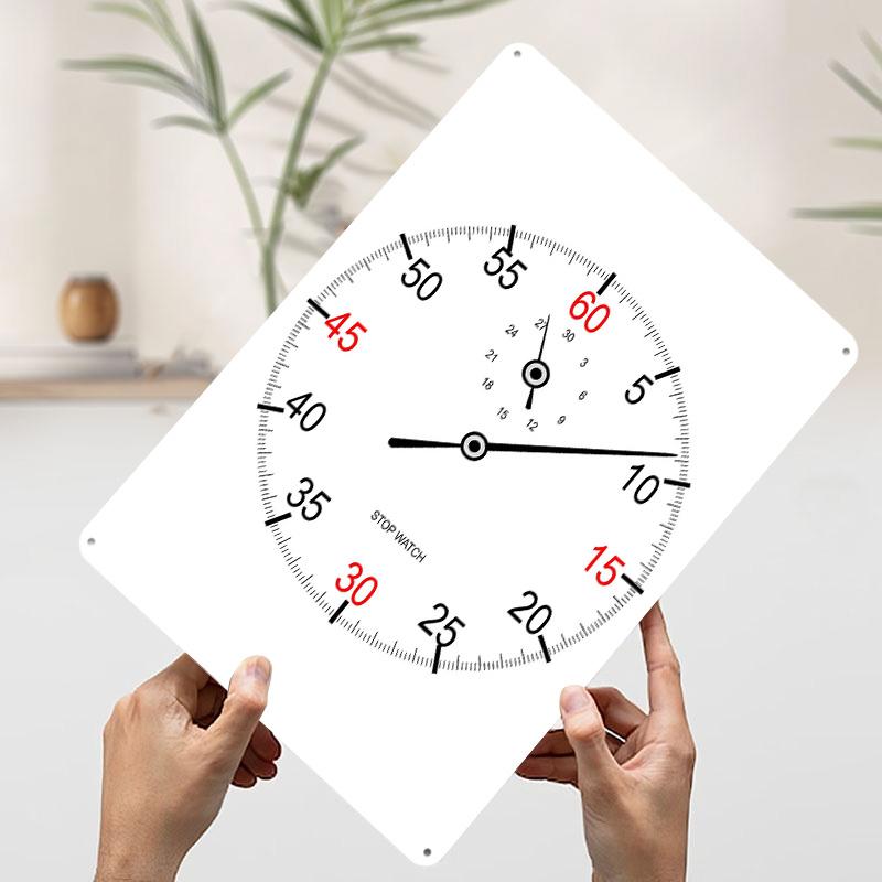 Stop Watch Face Printed Poster Customized Wall Art Retro Vintage Metal Tin Signs for Home Living Room Decoration Gaming House