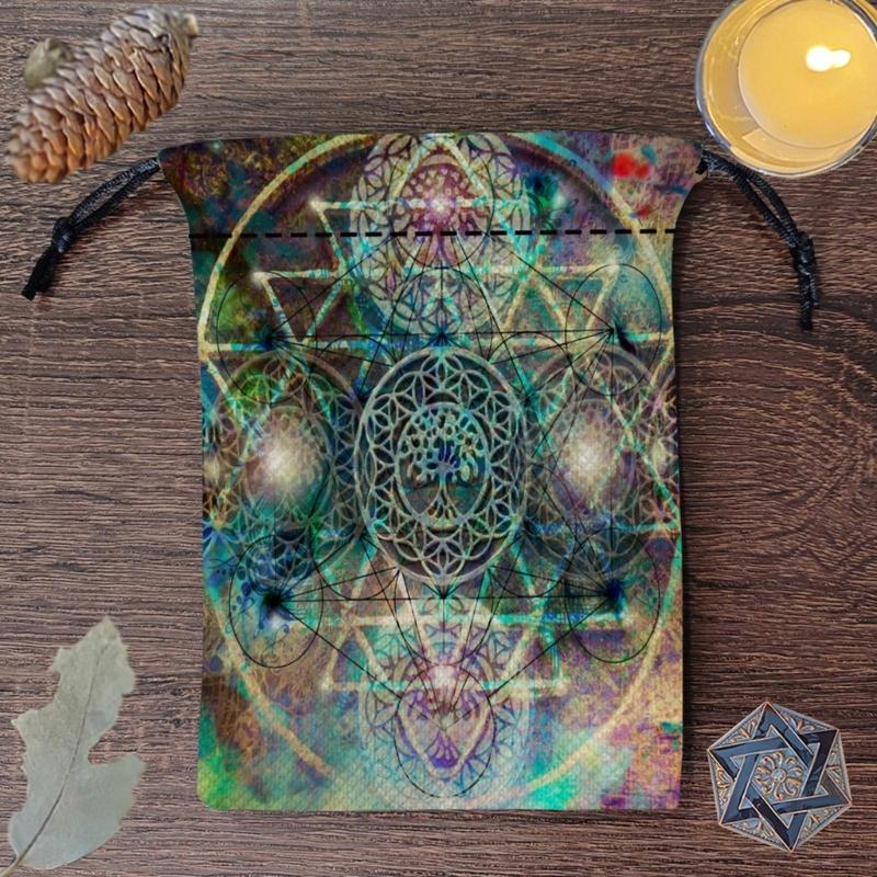 Mini Jewelry Dices Card Gift Bag Drawstring Pouches Bag Divinations Tarots Bag