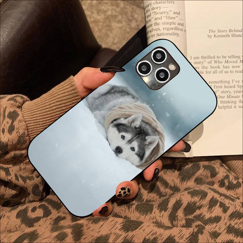 MaiYaCa Alaskan Huskies Dog Phone Case for iPhone 11 12 13 Mini Pro Max 8 7 6 6S Plus X 5 SE 2020 XR XS Funda Cover