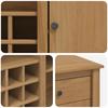 Kitchen Trolley with Door PANAMA 2 pcs Honey Wax Finish 112 x 77 x 90 cm